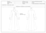 design custom abaya technical flat sketch and tech pack for production